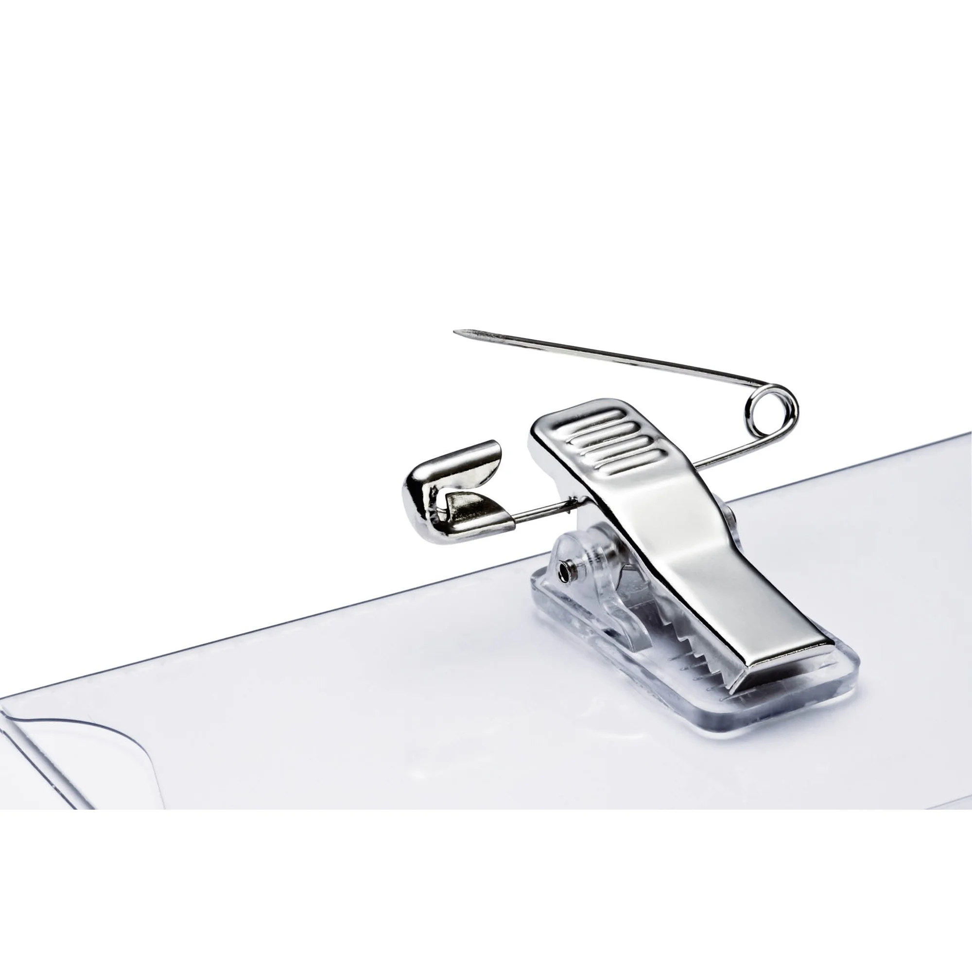 DURABLE Namensschild Click Fold, mit Kombiklemme, 90 x 54 mm, transparent (EAN: 4005546803050)