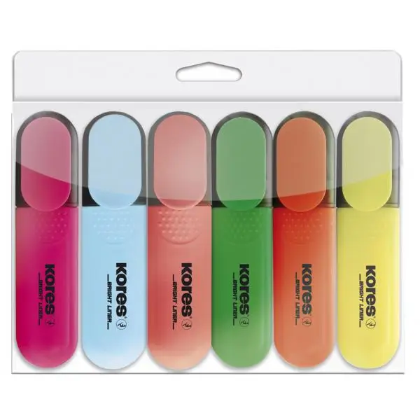 Kores Textmarker "BRIGHT LINER", 6er Etui (EAN: 9023800361608)