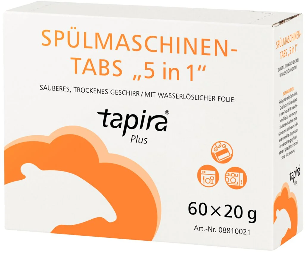 Tapira Plus Spülmaschinentabs 5in1, Kartonverpackung (EAN: 4260339552212)