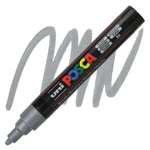 POSCA Pigmentmarker PC-5M, silber (EAN: 4902778916278)