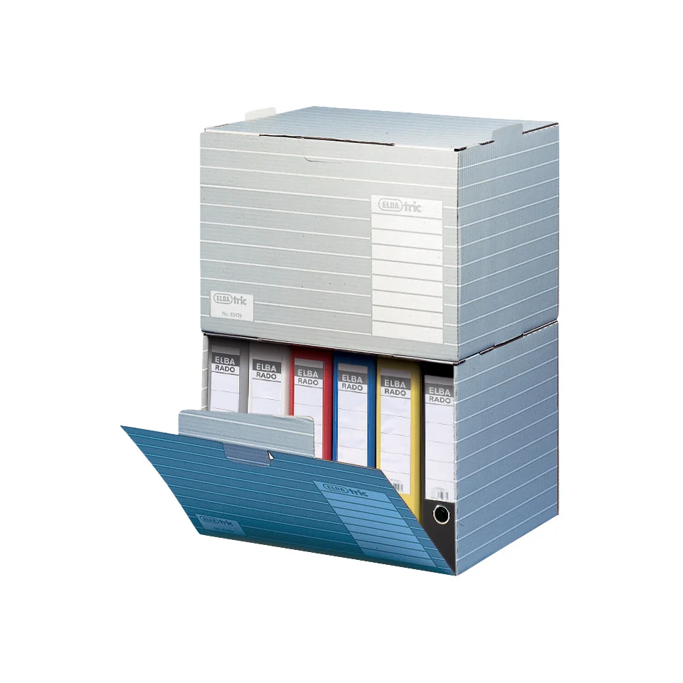 ELBA Archiv-Container tric, A4, grau/weiß, stabile Wellpappe (EAN: 4002030830028)