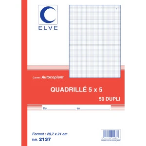 ELVE Notizbuch, 140 x 210 mm, kariert (5/5) (EAN: 3416790021335)