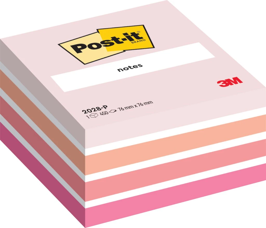 Post-it Haftnotiz-Würfel notes, 76 x 76 mm, pink (EAN: 4001895871351)