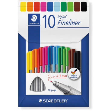 STAEDTLER Fineliner triplus, 10er Kartonetui (EAN: 4007817060933)