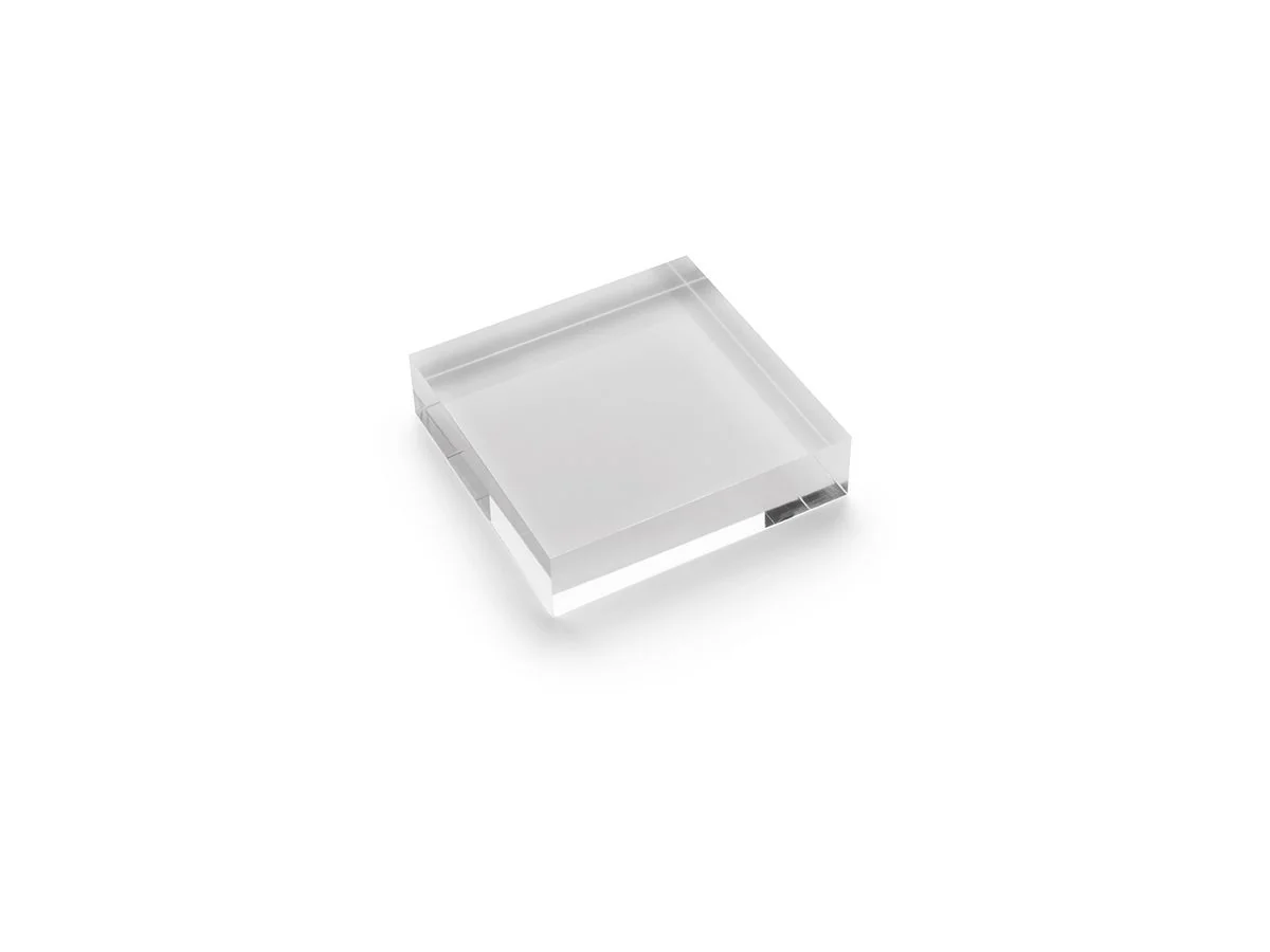 deflecto Acryl-Block, transparent, 100 x 100 x 25 mm (EAN: 5055425953726)