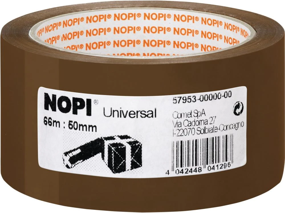 NOPI Verpackungsklebeband Universal, 50 mm x 66 m, braun (EAN: 4042448041296)
