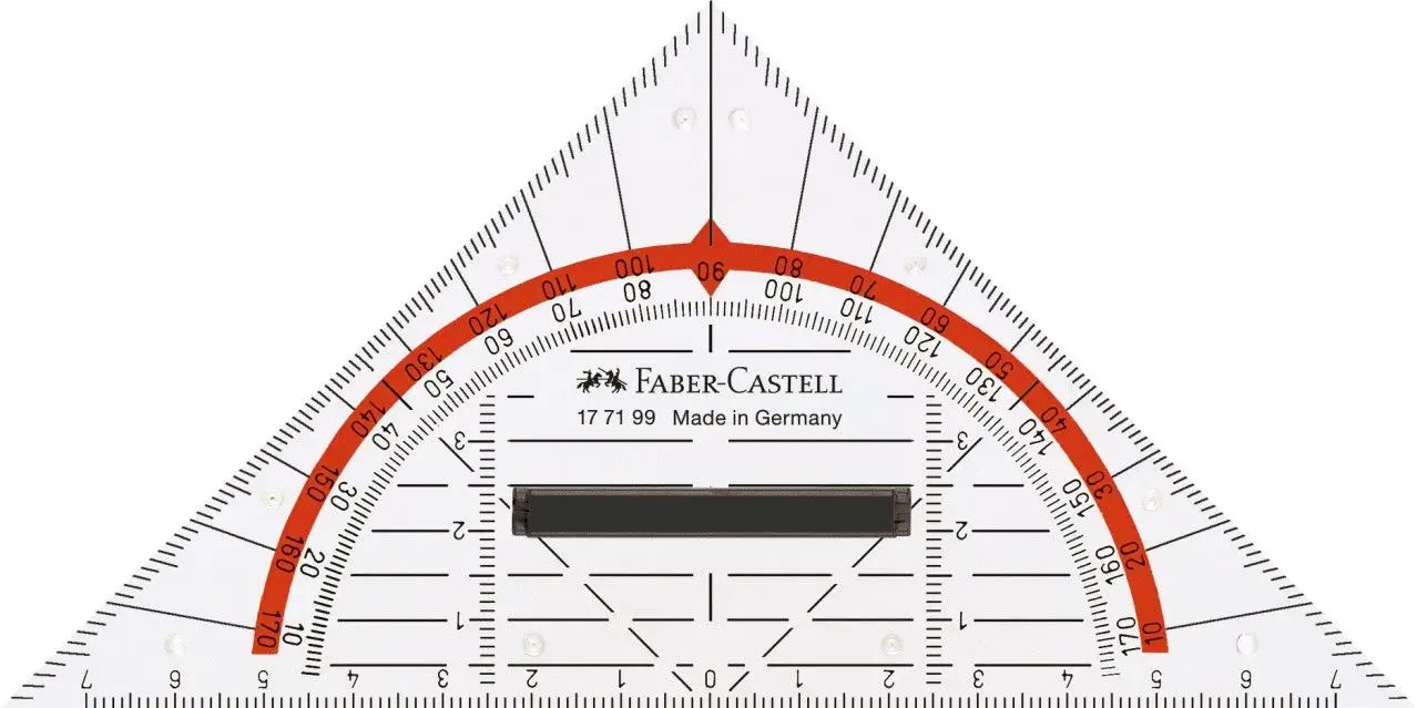 FABER-CASTELL Geometriedreieck BK 1 klein, mit Griff (EAN: 4005401771999)
