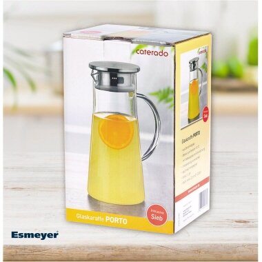 Esmeyer Glaskaraffe PORTO, mit Griff, 1,0 Liter (EAN: 4007796057658)