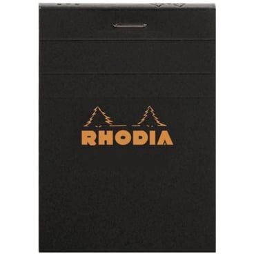 RHODIA Spiralnotizblock No. 11, DIN A7, kariert, schwarz (EAN: 3037921150092)
