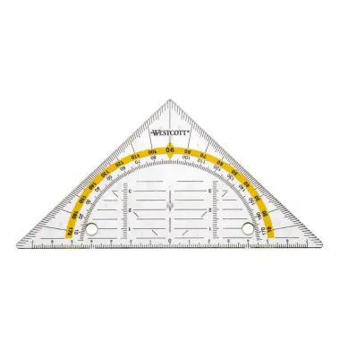WESTCOTT Geometriedreieck zum Abheften, Hypotenuse: 140 mm (EAN: 4027521515567)