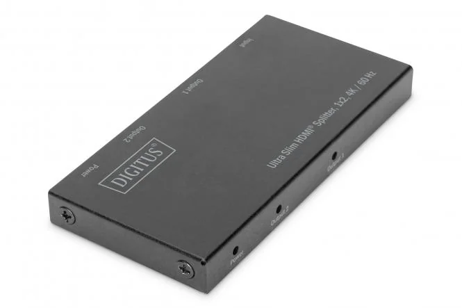 DIGITUS Ultra Slim HDMI Splitter, 1x2, 4K/60 Hz, schwarz (EAN: 4016032465058)