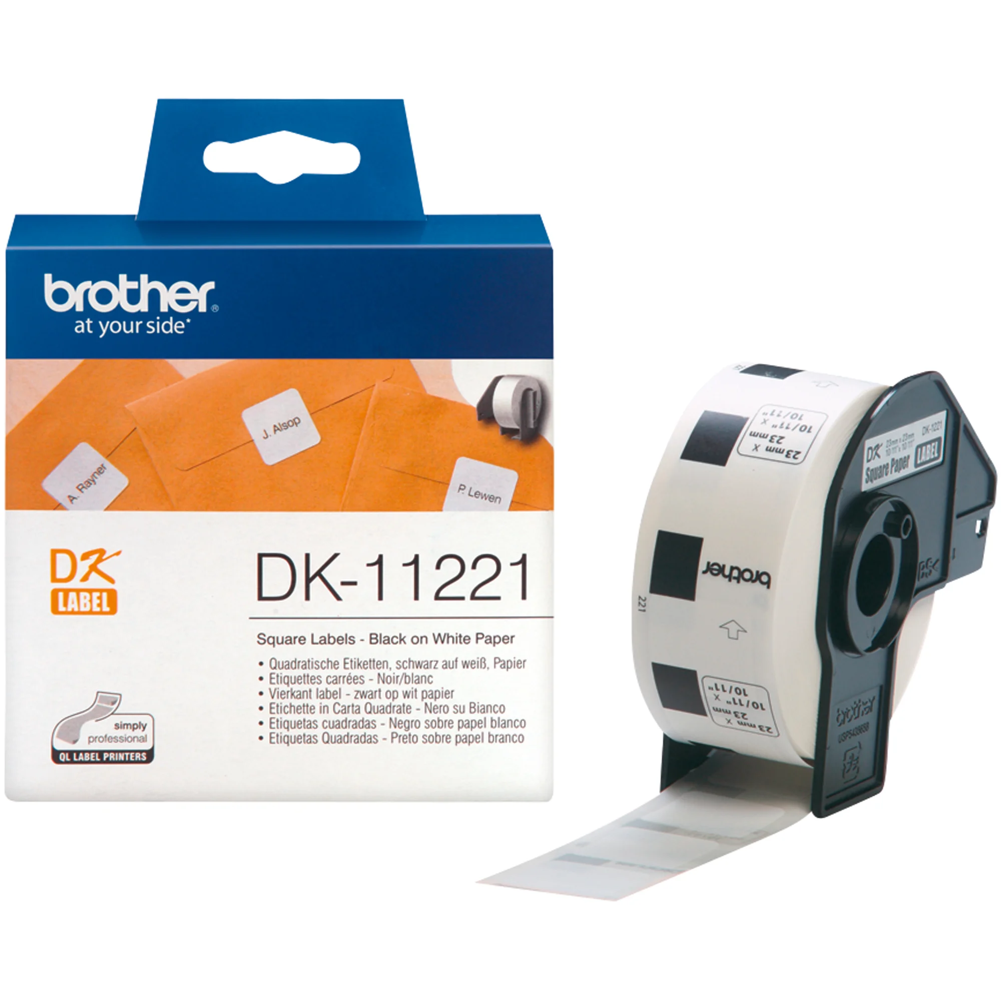 brother DK-11221 Quadratische Etiketten, 23 x 23 mm (EAN: 4977766655934)