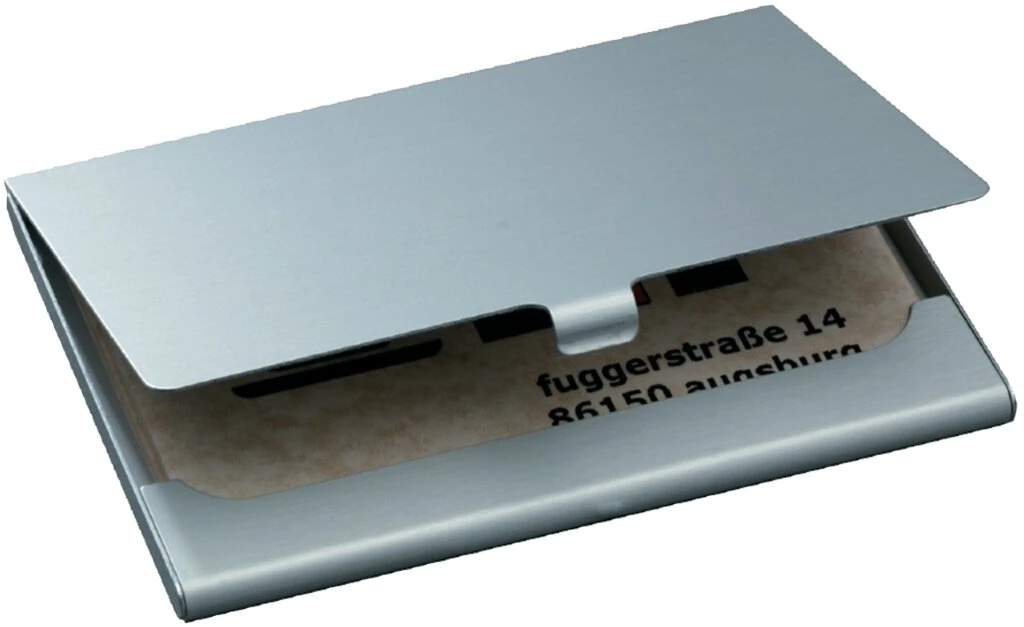 sigel Visitenkarten-Etui "Alu", Aluminium, silber, matt (EAN: 4004360966507)