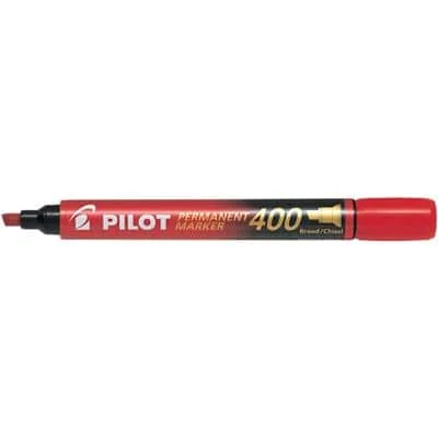 PILOT Permanent-Marker 400, Keilspitze, rot (EAN: 4902505511189)
