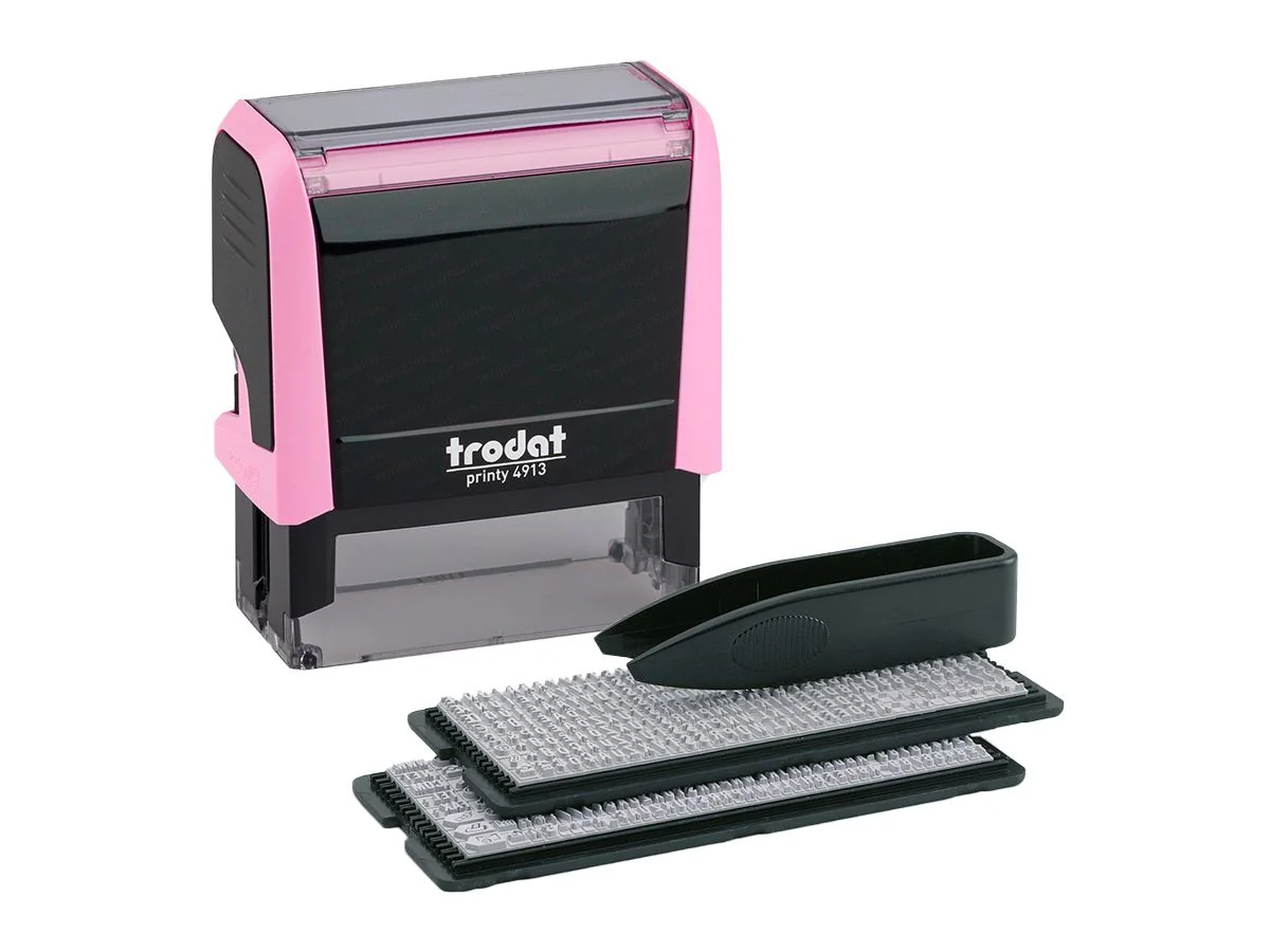trodat Textstempel-Set Printy 4913 Typomatic, pastell-rosa (EAN: 9010035808633)