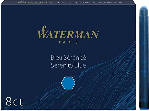 WATERMAN Standard-Großraum-Tintenpatronen, Serenity blau (EAN: 3034325200293)