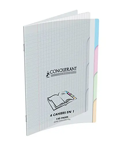CONQUERANT CLASSIQUE Notizbuch „"QUATTRO"“, 170 × 220 mm, Seyès (EAN: 3020120043258)