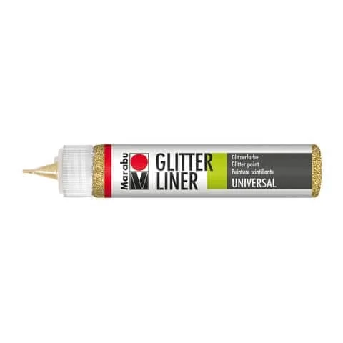 Marabu Effektfarbe "Glitter-Liner", glitter-gold, 25 ml (EAN: 4007751198242)