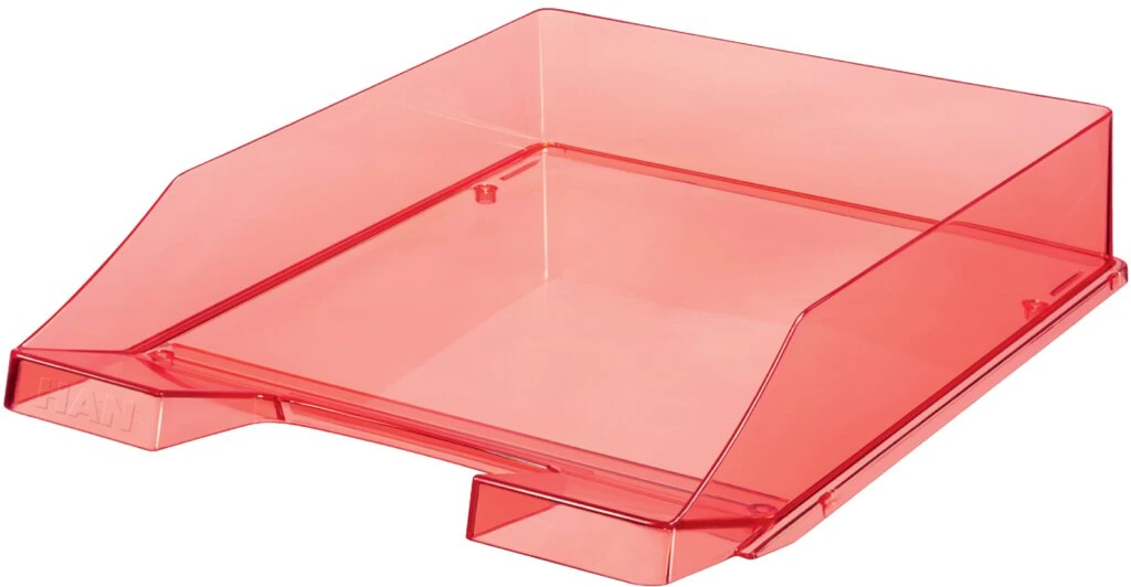 HAN Briefablage KLASSIK TRANSPARENT, DIN A4, rot-transparent (EAN: 4012473012677)