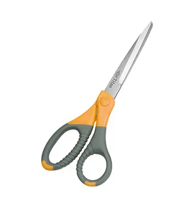WEDO Schere TITAN plus, spitz, Länge: 180 mm, grau/gelb (EAN: 4003801799896)