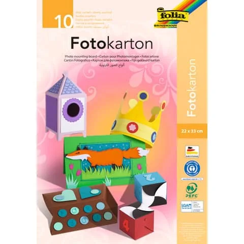folia Fotokartonmappe, 220 x 320 mm, farbig sortiert (EAN: 4001868006605)