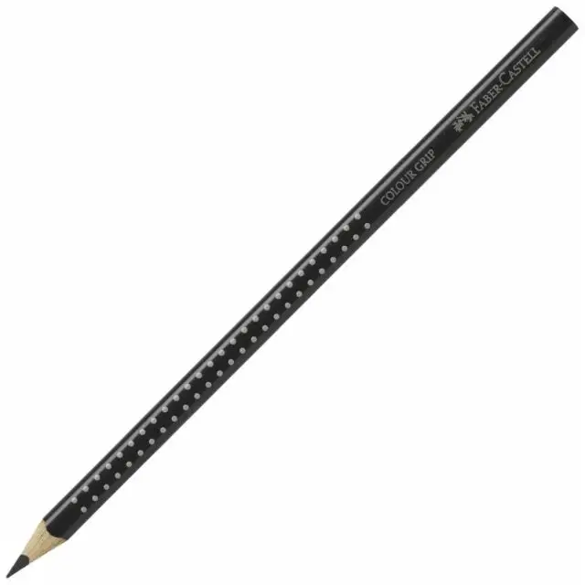FABER-CASTELL Dreikant-Buntstift Colour GRIP, schwarz (EAN: 4005401124993)