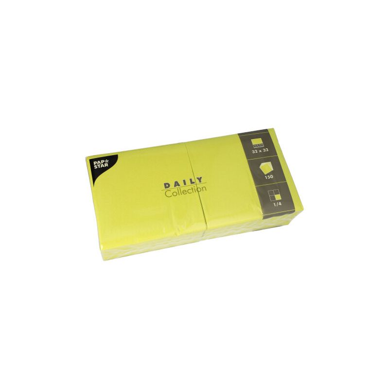 PAPSTAR Lunch-Servietten, 320 x 320 mm, 3-lagig, limonengrün (EAN: 4002911487372)