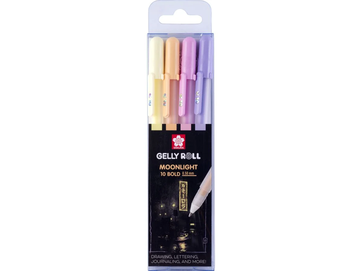 SAKURA Gel-Tintenroller Gelly Roll Moonlight Pastel Sunrise, pastell-gelb, -orange, -rosa, lavendel (EAN: 8712079521844)