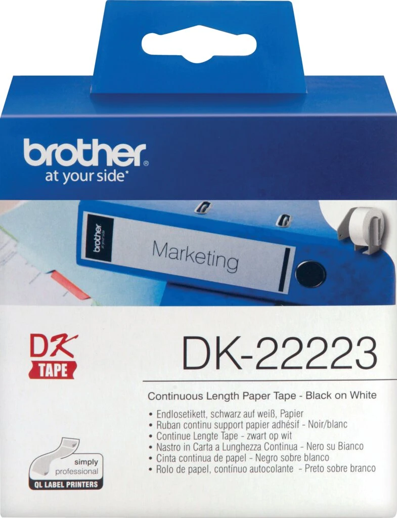 brother DK-22223 Endlos-Etiketten Papier, 50 mm x 30,48 m (EAN: 4977766654982)