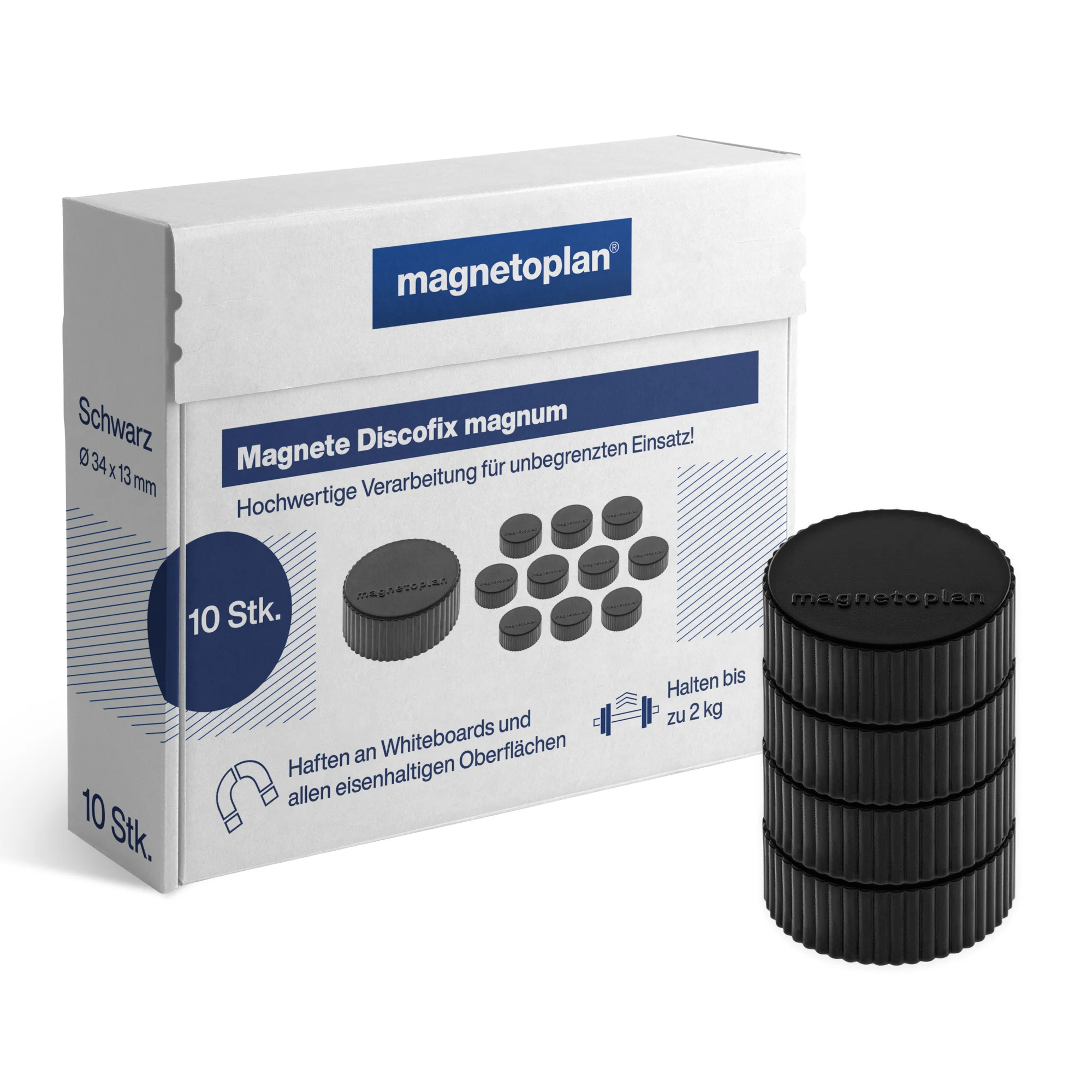 magnetoplan Discofix Rundmagnet "magnum", schwarz (EAN: 4013695010809)