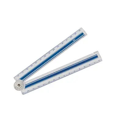 WEDO Klapplineal, 150 mm / 300 mm, aus Kunststoff, transparent mit blau geprägter Skala (EAN: 4003801869469)