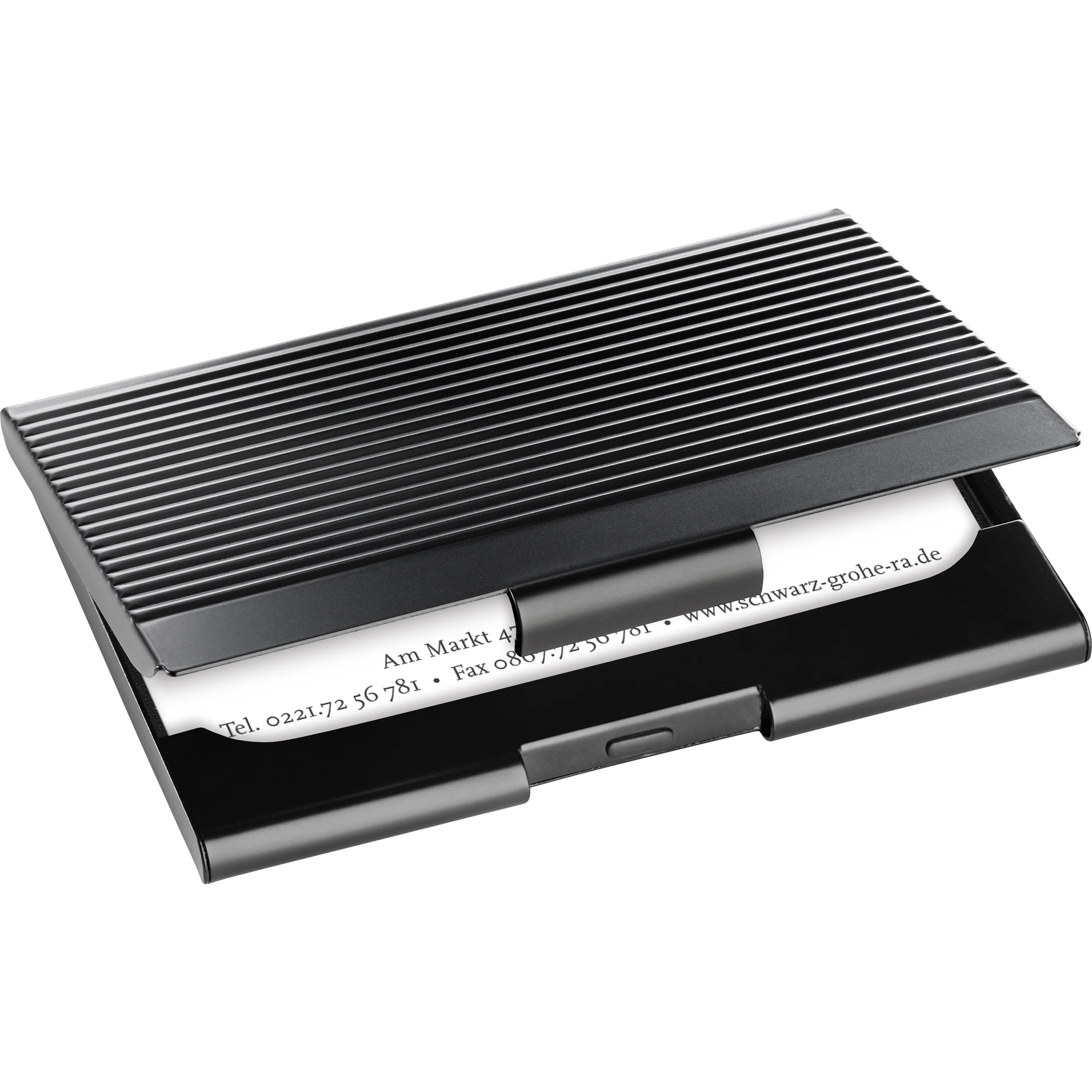 sigel Visitenkarten-Etui, Metall, schwarz matt (EAN: 4004360833694)