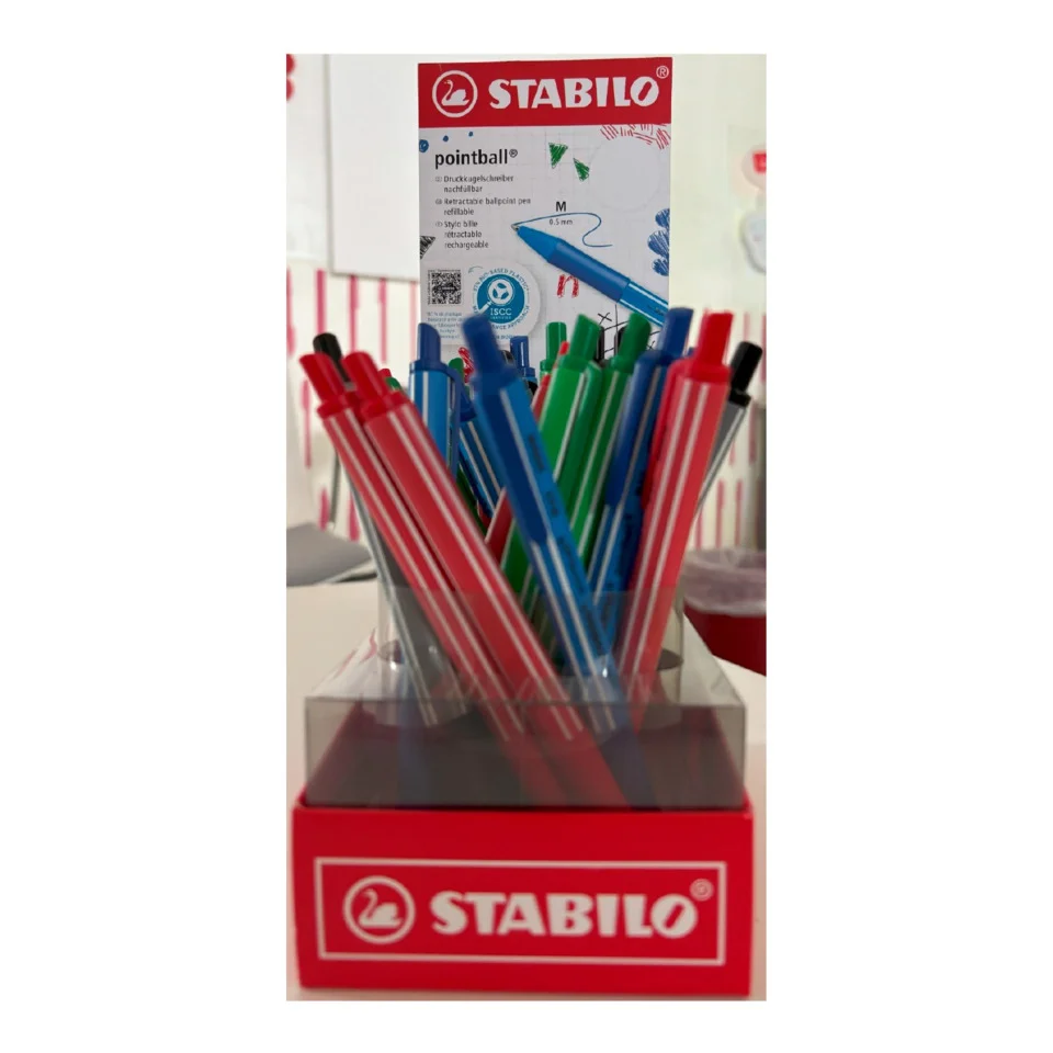 STABILO Druckkugelschreiber pointball colorful, 38er Display (EAN: 4006381624763)
