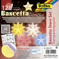 folia Faltblätter Bascetta-Stern, 75 x 75 mm, transparent (EAN: 4001868101584)