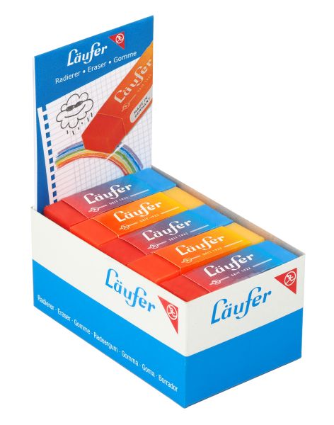 Läufer Kunststoff-Radierer PLAST COLOR, im 20er Display (EAN: 4006677125011)