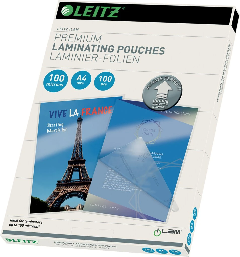 LEITZ Laminierfolientasche iLAM, DIN A4, glänzend, 200 mic (EAN: 4002432397648)