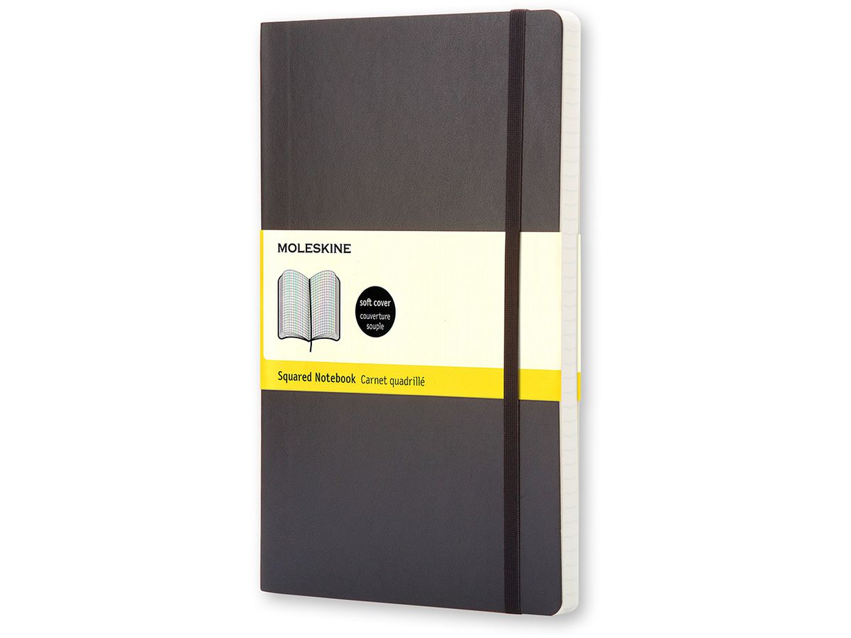 MOLESKINE Notizbuch, L/A5, kariert, Softcover, schwarz (EAN: 9788883707186)