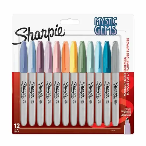 Sharpie Permanent-Marker FINE MYSTIC GEMS, 12er Blisterkarte (EAN: 3026981576812)