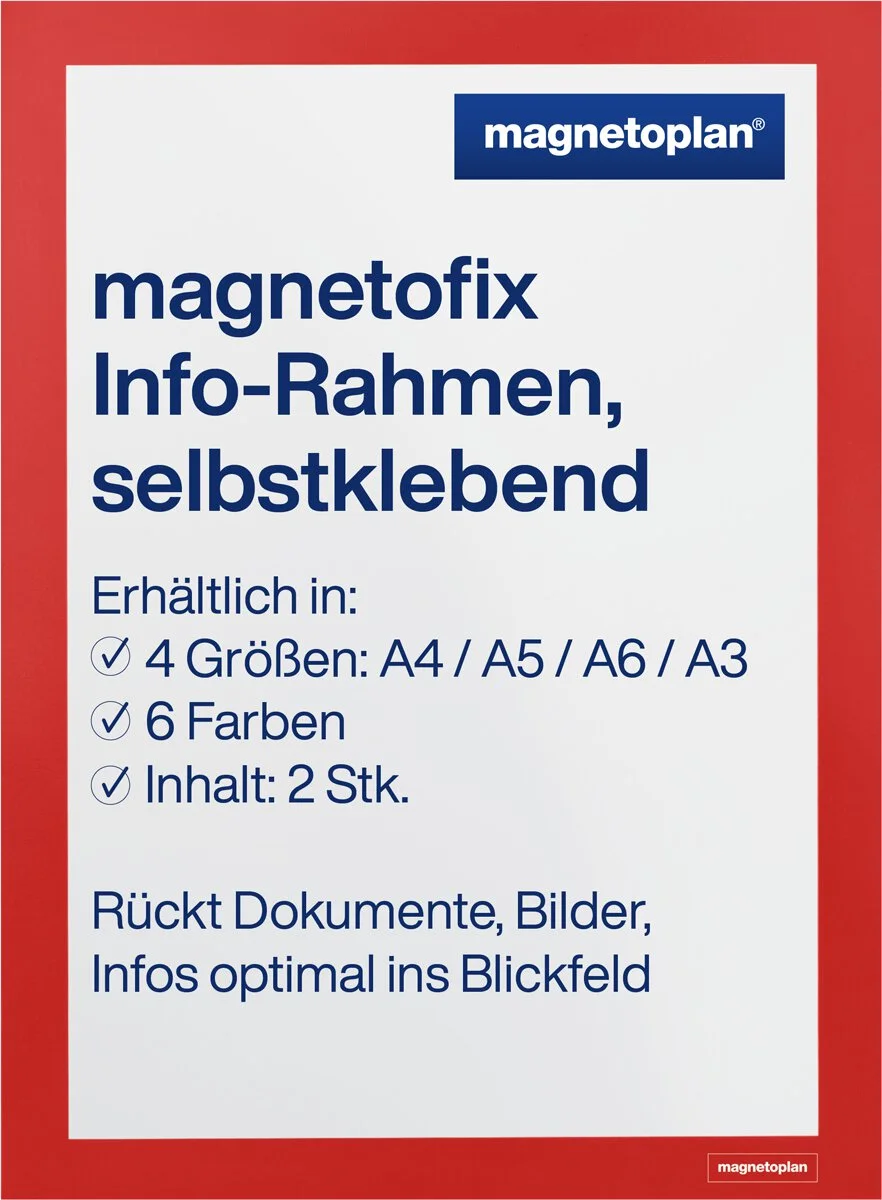 magnetoplan Magnetrahmen magnetofix, DIN A4, rot (EAN: 4013695064970)