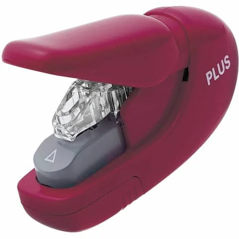 PLUS JAPAN Heftgerät SL-106AB klammerlos, weinrot (EAN: 4977564714215)