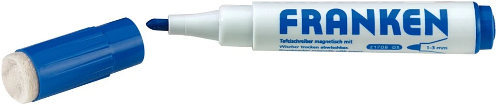 FRANKEN Whiteboard-Marker MagWrite, blau (EAN: 4016946189811)