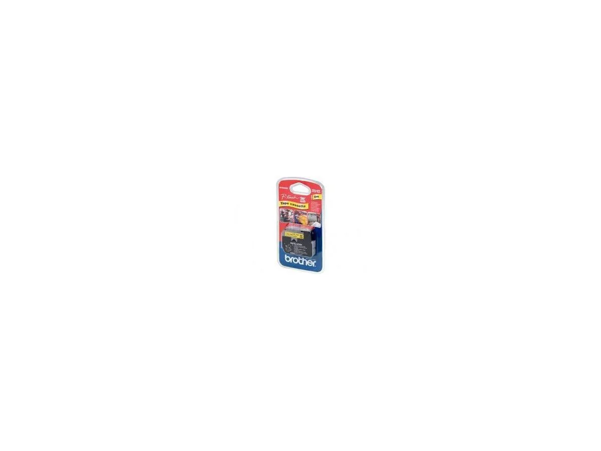 brother M-Tape M-K621 Schriftbandkassette, Bandbreite: 9 mm, schwarze Schrift auf gelbem Band (EAN: 4977766625135)