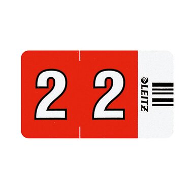 LEITZ Ziffernsignal Orgacolor "2", auf Rolle, rot (EAN: 4002432313808)