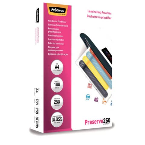 Fellowes Laminierfolientasche, DIN A4, glänzend, 500 mic (EAN: 0077511540189)