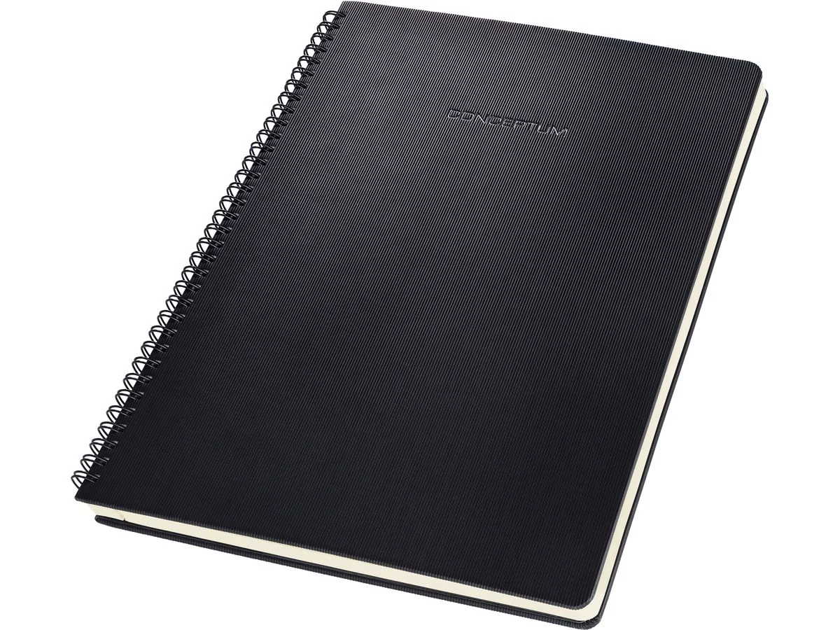 sigel Collegeblock Conceptum, DIN A4, liniert, schwarz (EAN: 4004360831232)