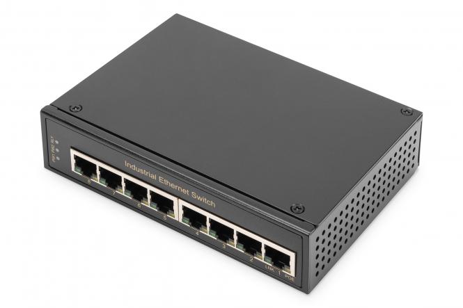 DIGITUS Industrial Gigabit Ethernet Switch, 8-Port (EAN: 4016032454489)