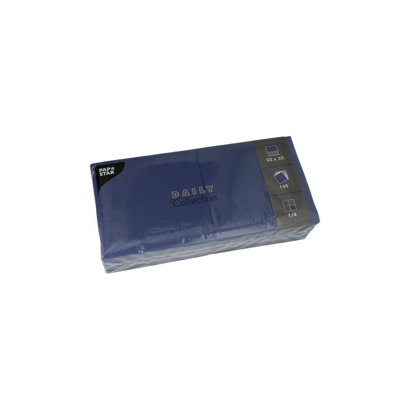 PAPSTAR Lunch-Servietten, 320 x 320 mm, 3-lagig, dunkelblau (EAN: 4002911537589)