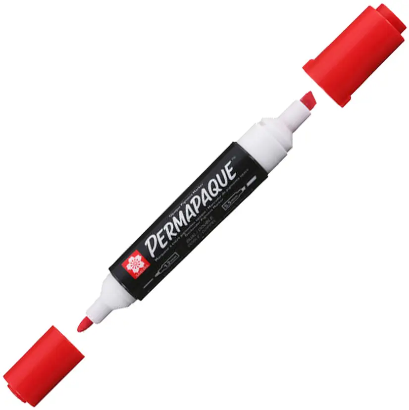 SAKURA Permanent-Marker Permapaque, 2 Spitzen, rot (EAN: 0084511332300)