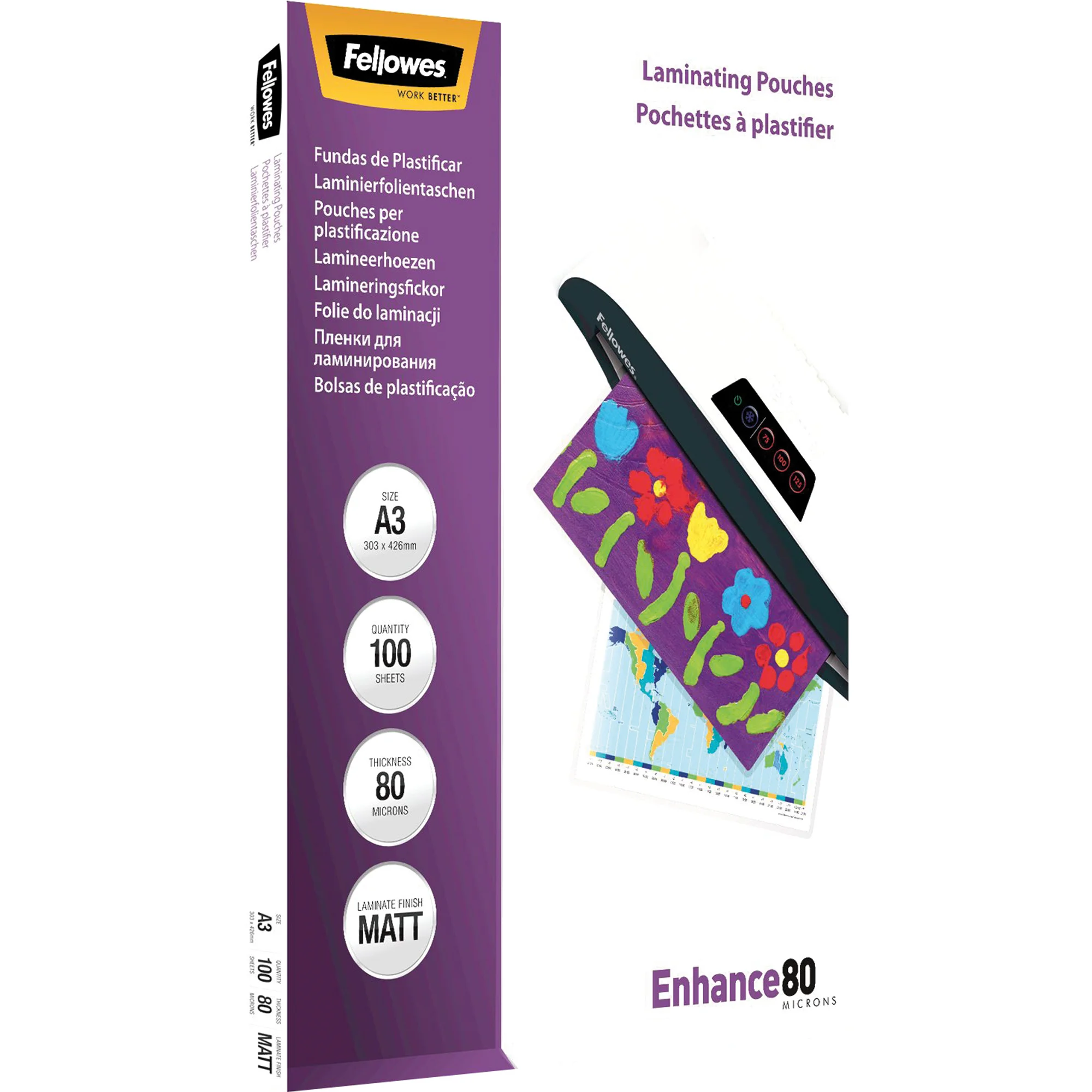 Fellowes Laminierfolientasche, DIN A3, matt, 160 mic (EAN: 0043859522323)