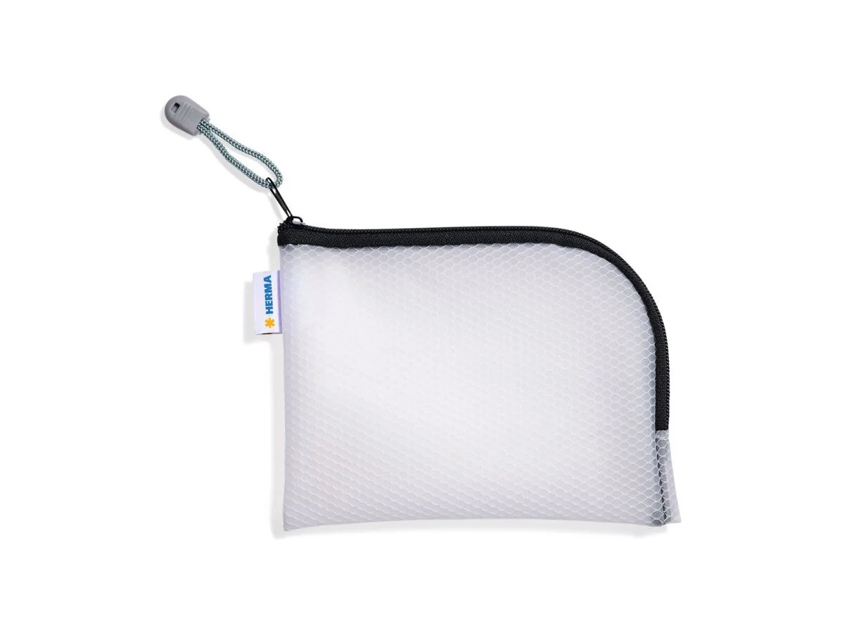 HERMA Reißverschlusstasche "Mesh Bags", DIN A6, schwarz (EAN: 4008705200233)